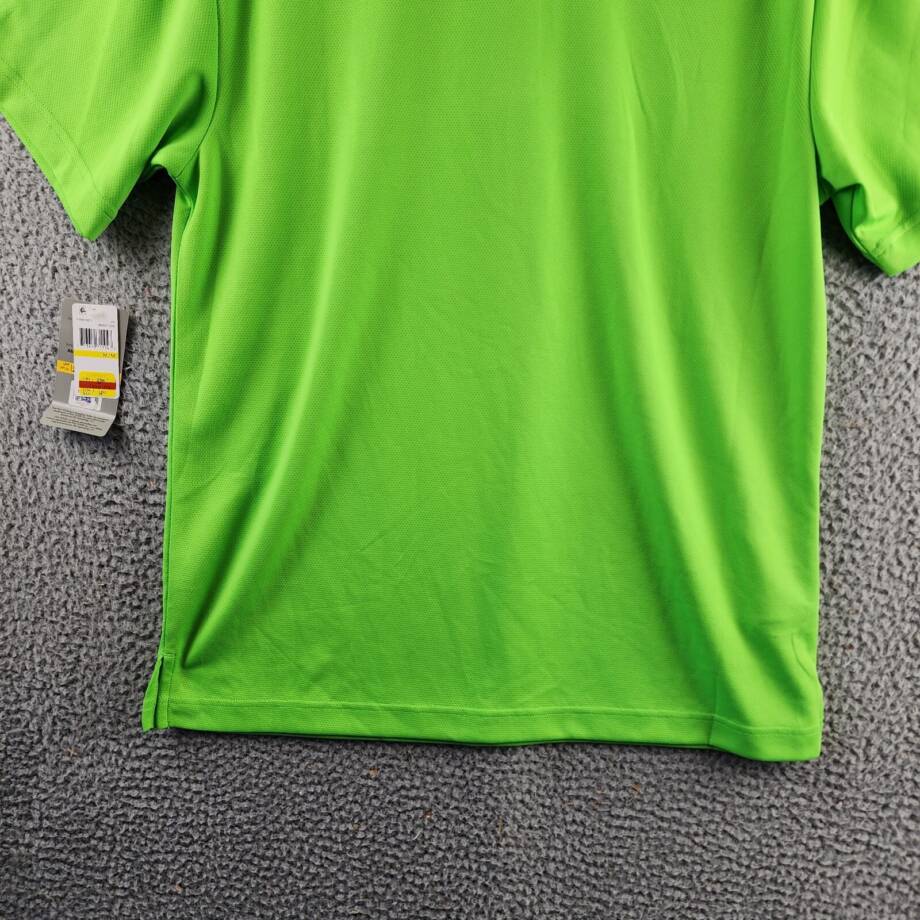 PGA Tour Airflux Mesh Golf Short Sleeve Polo Shirt Men's M Green Flash Pullover