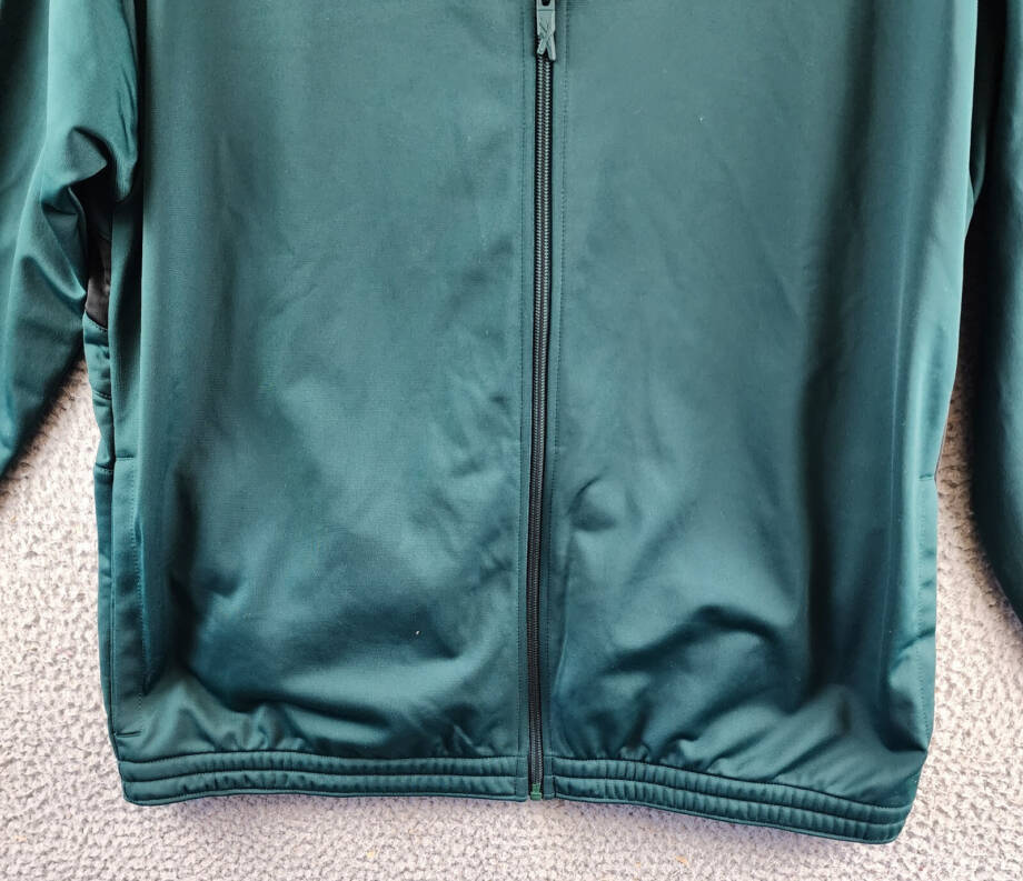 Reebok Identity Vector Zip-Front Track Jacket Mens L Collegiate Green Collar L/S