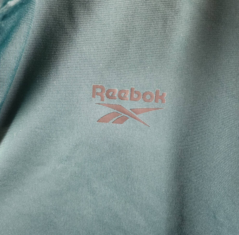 Reebok Identity Vector Zip-Front Track Jacket Mens L Collegiate Green Collar L/S