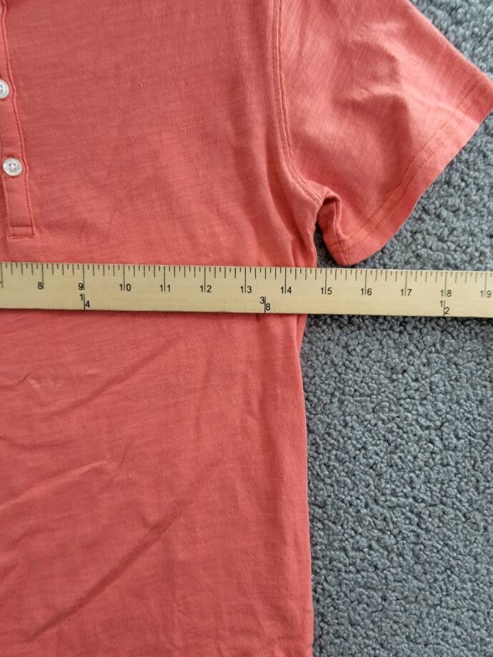 Appaman Day Party Henley Tee Boys 14 Coral Solid Short Sleeve Button Closure