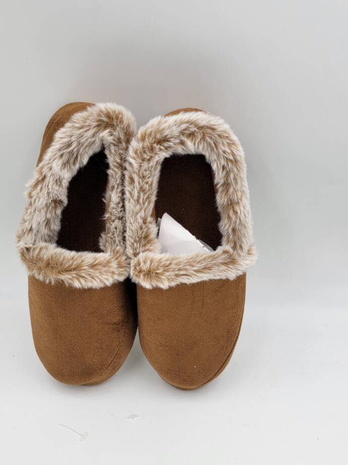 Isotoner Signature A-Line Eco Comfort Slippers Women's L 8-9 Cognac Slip On