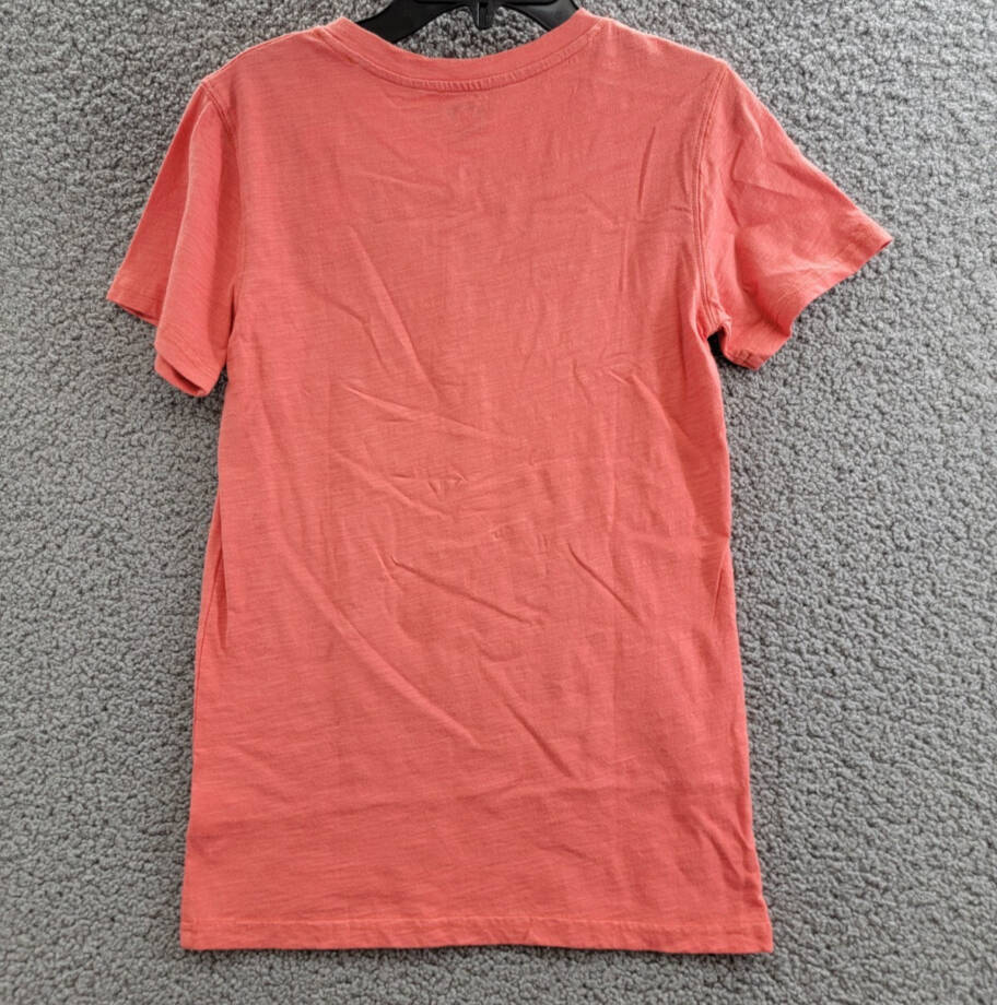 Appaman Day Party Henley Tee Boys 14 Coral Solid Short Sleeve Button Closure