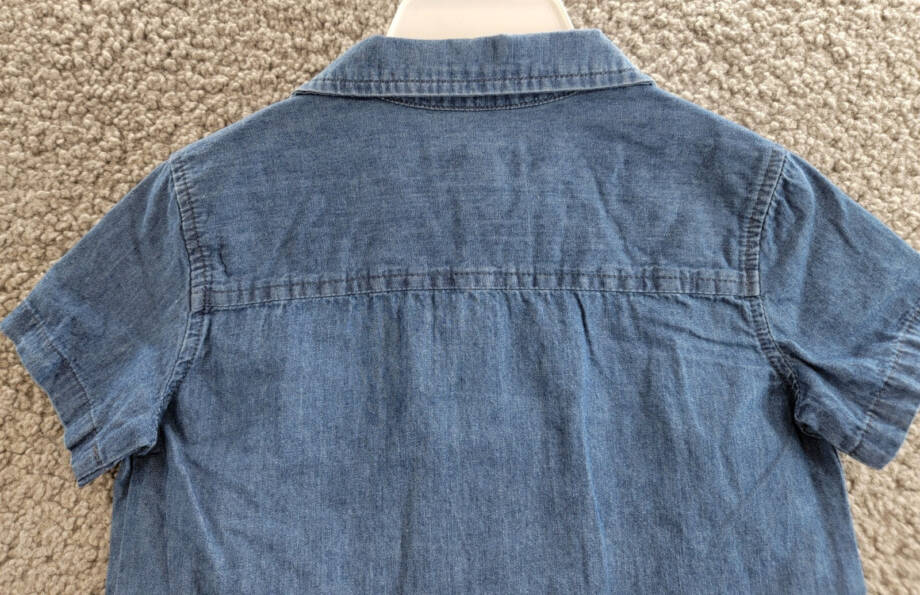 Miles The Label Chambray Short Sleeve Shirt Toddler Boys' 2Y Blue Dusty Collared
