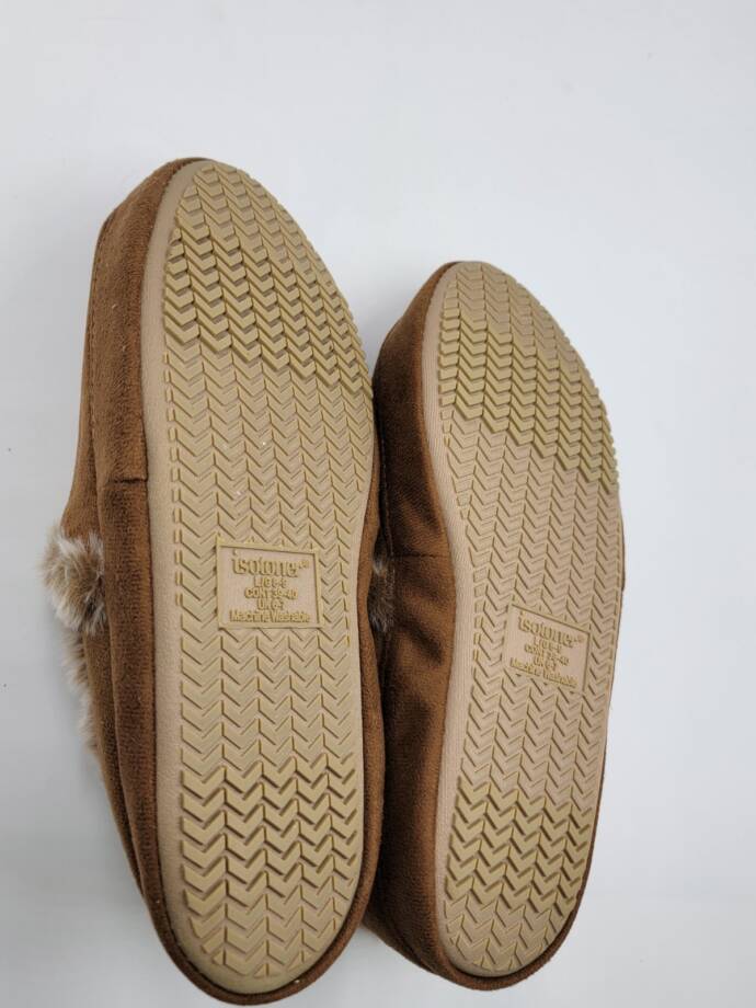 Isotoner Signature A-Line Eco Comfort Slippers Women's L 8-9 Cognac Slip On