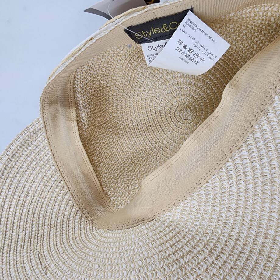 Style & Co Packable Paper Framer Hat Women's One Size Natural
