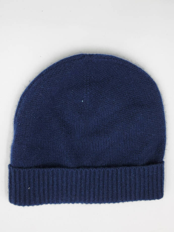 Charter Club 100% Cashmere Cuffed Beanie Women's One Size Admiral Navy