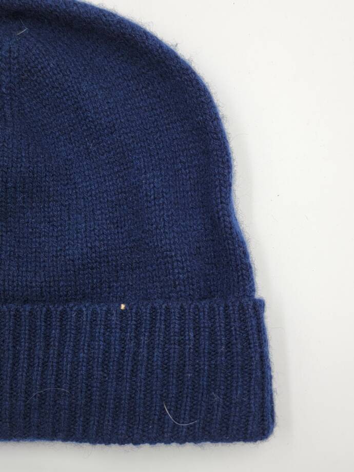 Charter Club 100% Cashmere Cuffed Beanie Women's One Size Admiral Navy