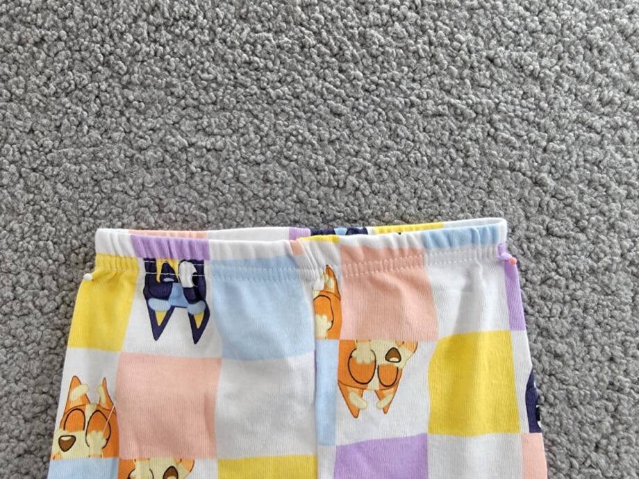 Bluey Graphic Print Sleep Shorts Toddler Girls 3T Multicolor Elastic Waist