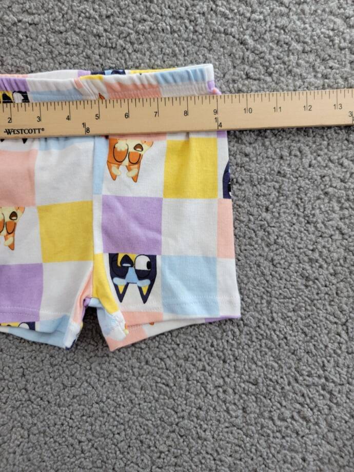 Bluey Graphic Print Sleep Shorts Toddler Girls 3T Multicolor Elastic Waist