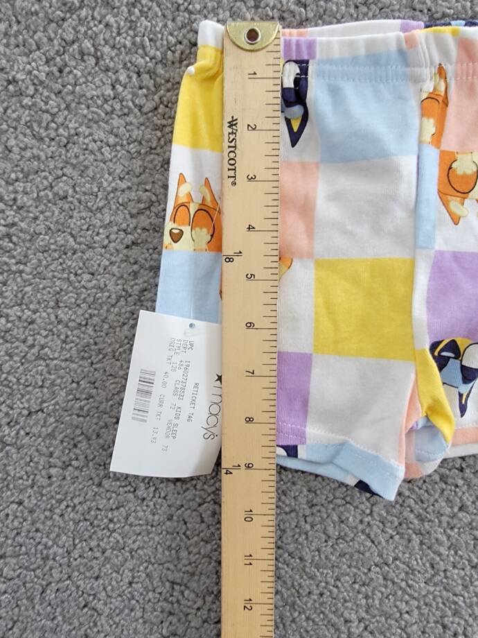 Bluey Graphic Print Sleep Shorts Toddler Girls 3T Multicolor Elastic Waist