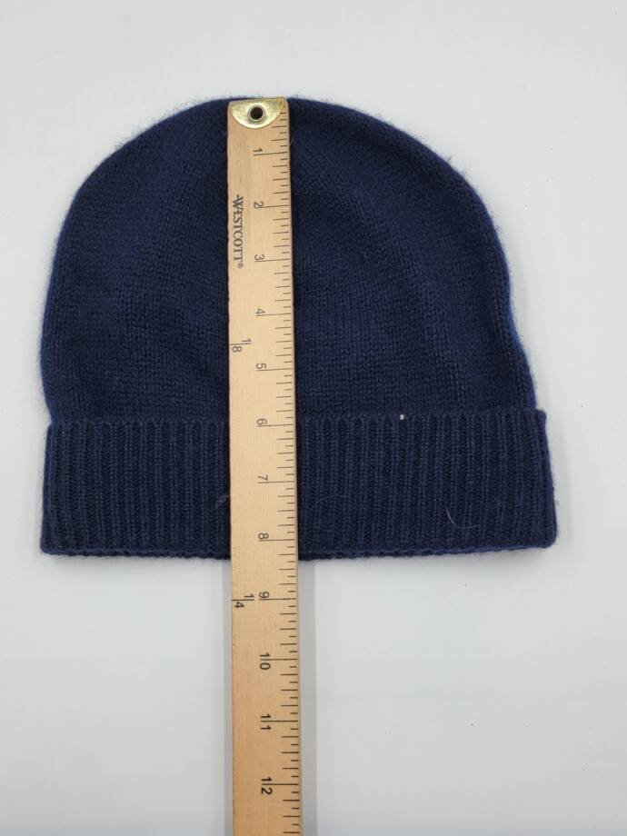 Charter Club 100% Cashmere Cuffed Beanie Women's One Size Admiral Navy