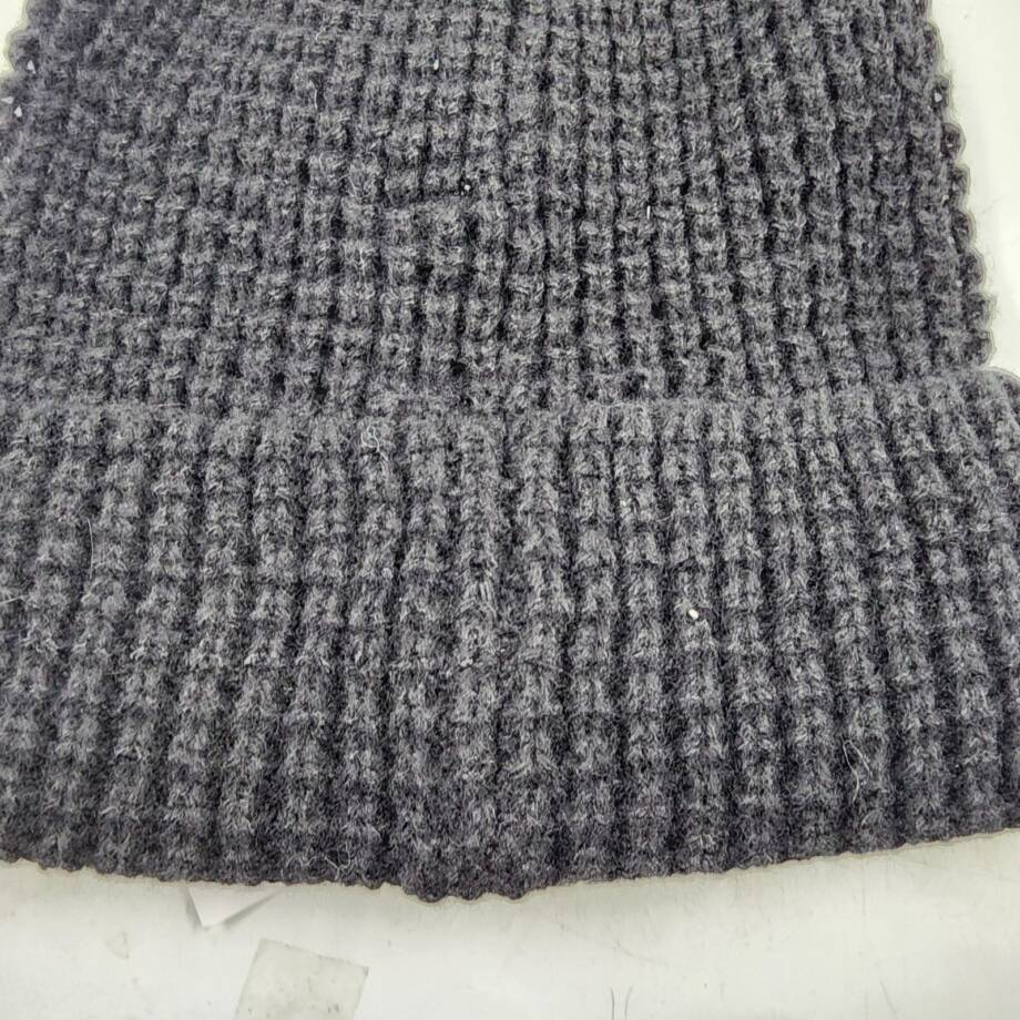 Style & Co Faux-Fur Pom Pom Waffle-Knit Beanie Hat Women's One Size Black