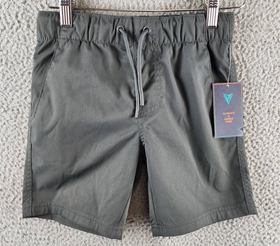 Univibe Cobalt Pull-On Shorts Big Boys S Gunmetal Elastic Drawstring Waistband