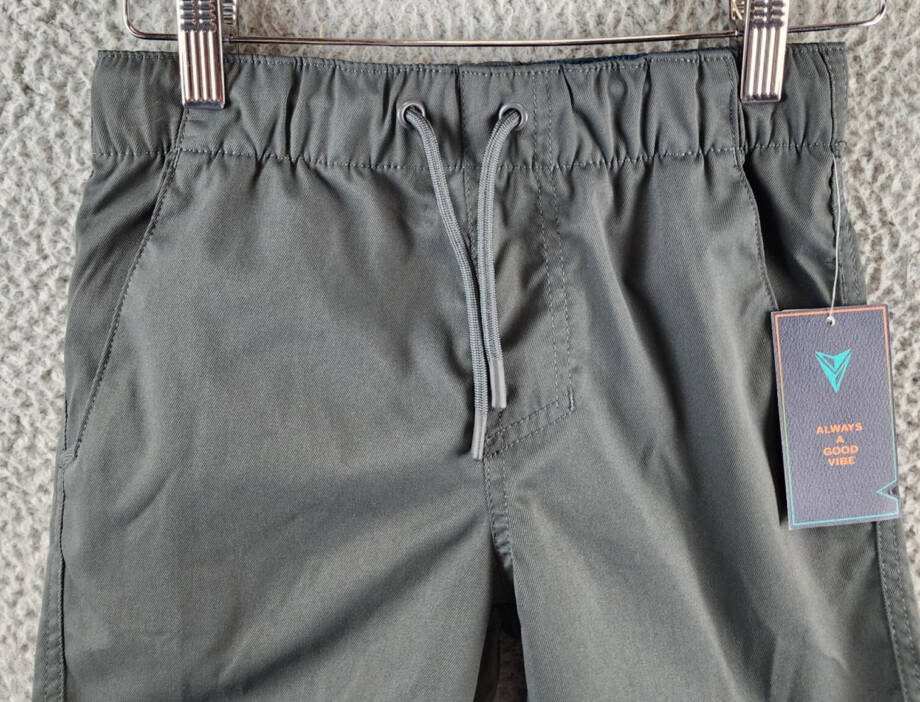 Univibe Cobalt Pull-On Shorts Big Boys S Gunmetal Elastic Drawstring Waistband