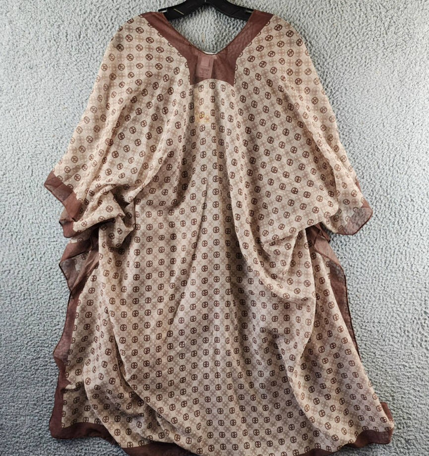 Giani Bernini Signature Logo Button-Front Kimono Cover Up Women's OS Camel