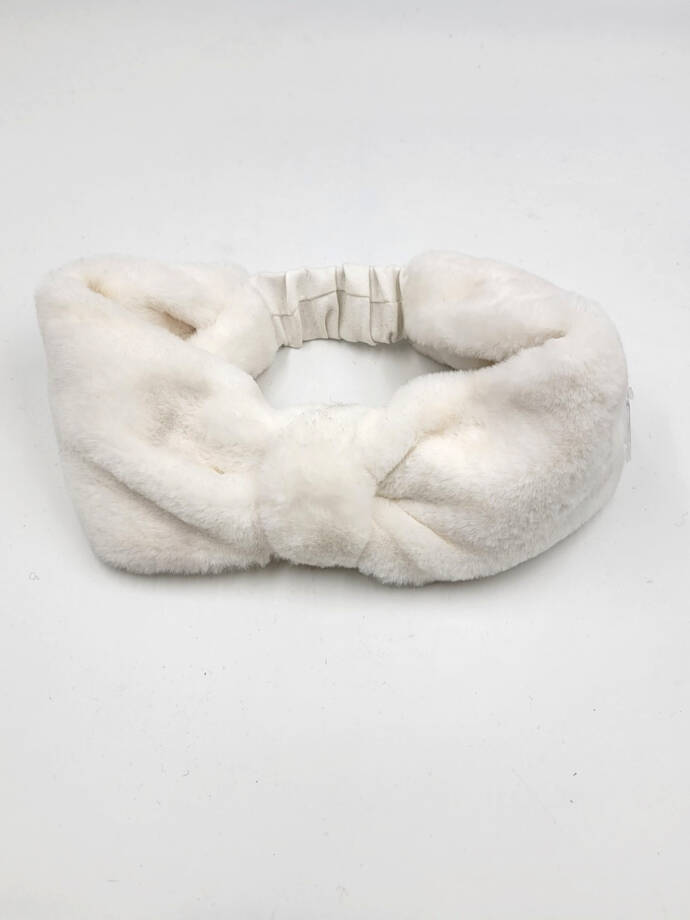 I.N.C. International Concepts Faux-Fur Bow Headband Women's White