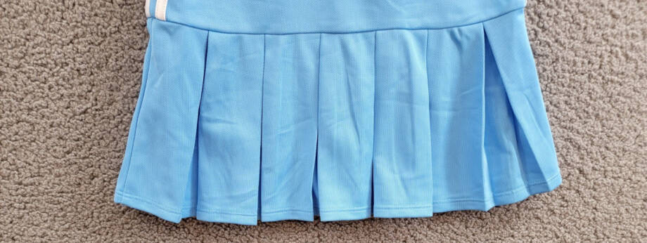 Adidas Sleeveless Striped Tennis Dress Girls 6 Blue/White Scoop Neck Pullover