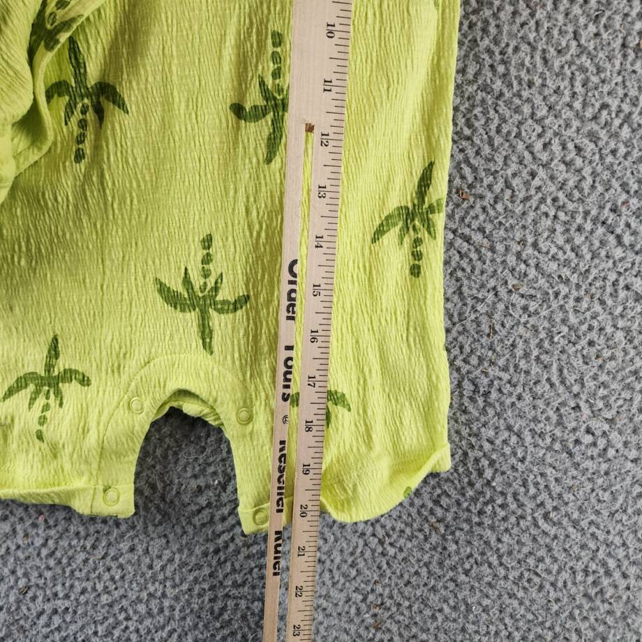First Impressions Large Palm Henley Romper & Hat Set Baby Boys 18M Citrus Fruit
