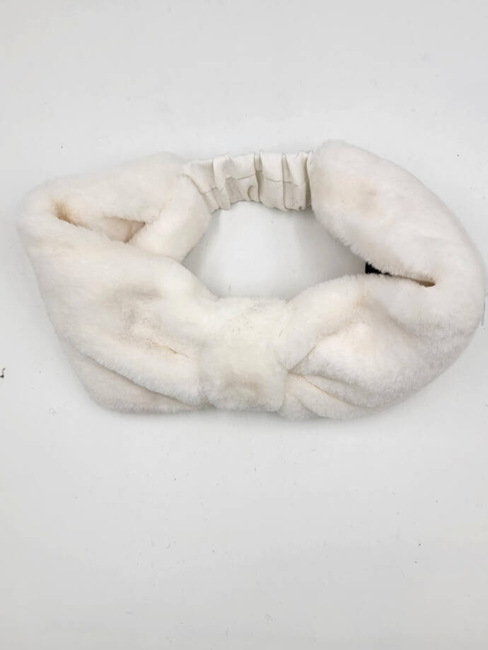 I.N.C. International Concepts Faux-Fur Bow Headband Women's White