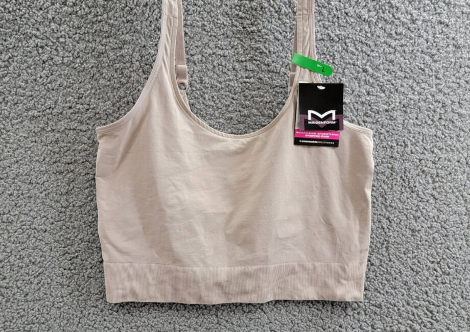 Maidenform M Smoothing Seamless Cropped Cami Women's L Evening Blush Pullover