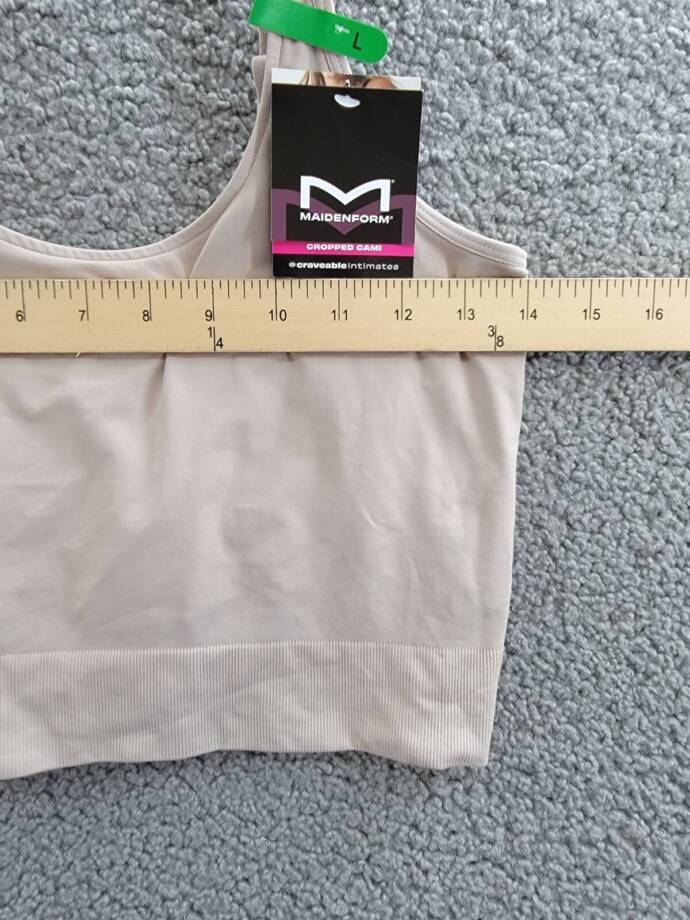 Maidenform M Smoothing Seamless Cropped Cami Women's L Evening Blush Pullover