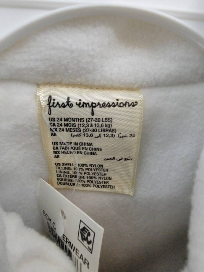 First Impressions Quilted Micro-Fleece-Lined Hooded Jacket Baby Boys 24M Pine