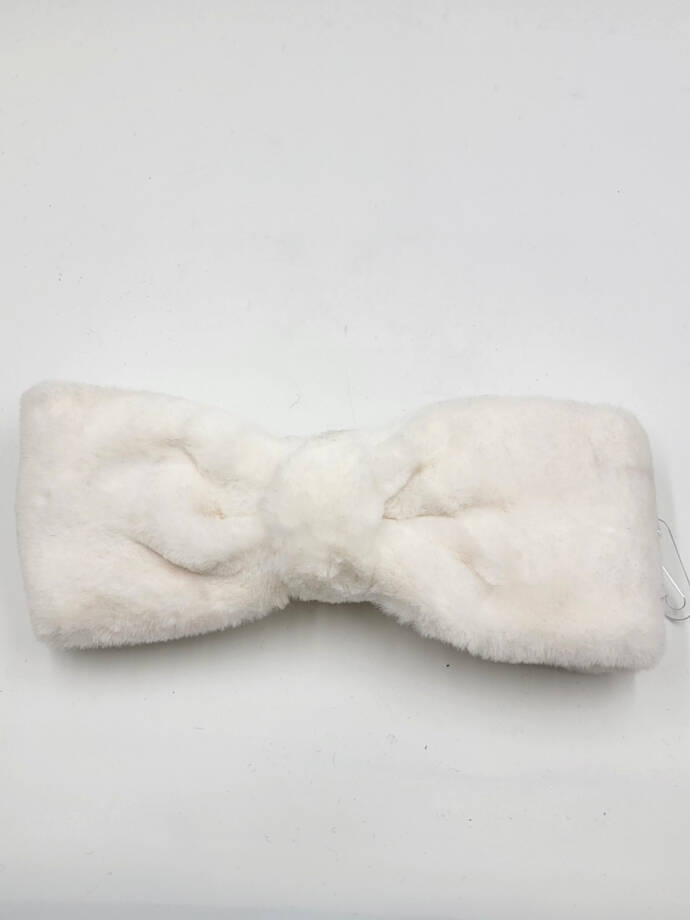 I.N.C. International Concepts Faux-Fur Bow Headband Women's White