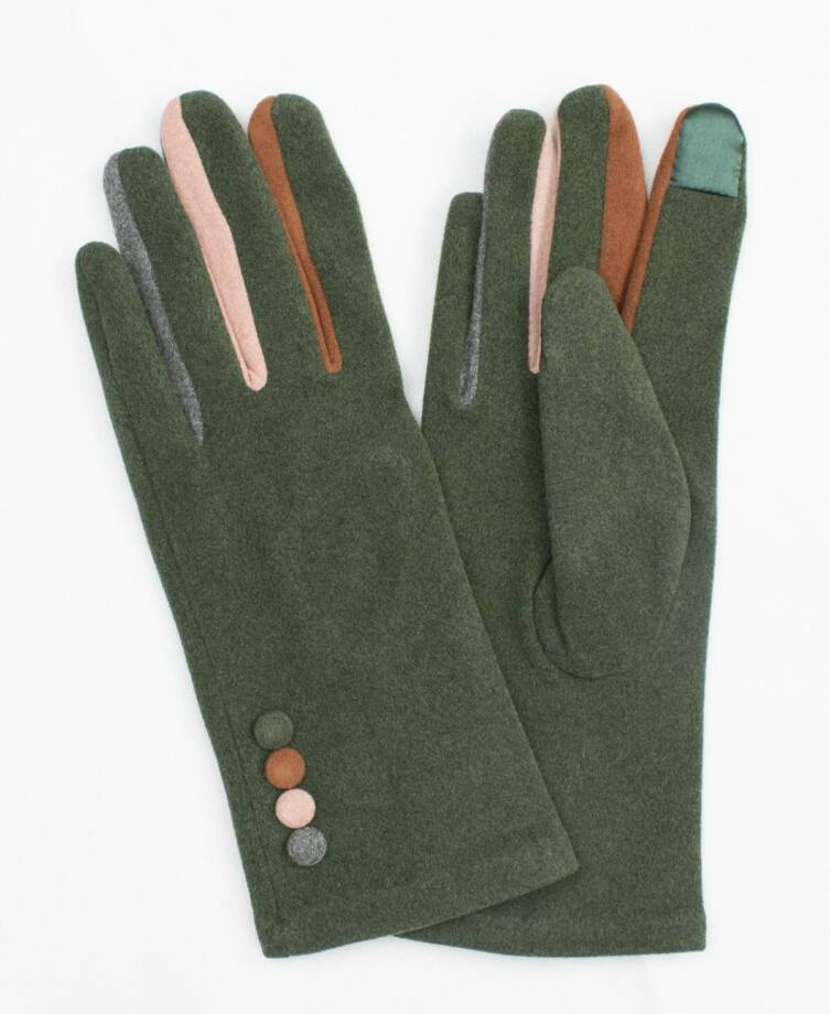 Marcus Adler Finger Pop Color Jersey Touchscreen Glove Women's One Size Olive