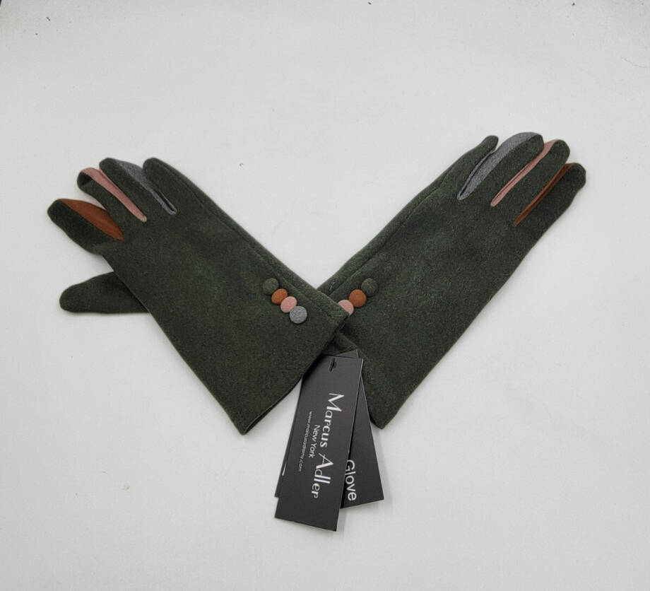 Marcus Adler Finger Pop Color Jersey Touchscreen Glove Women's One Size Olive