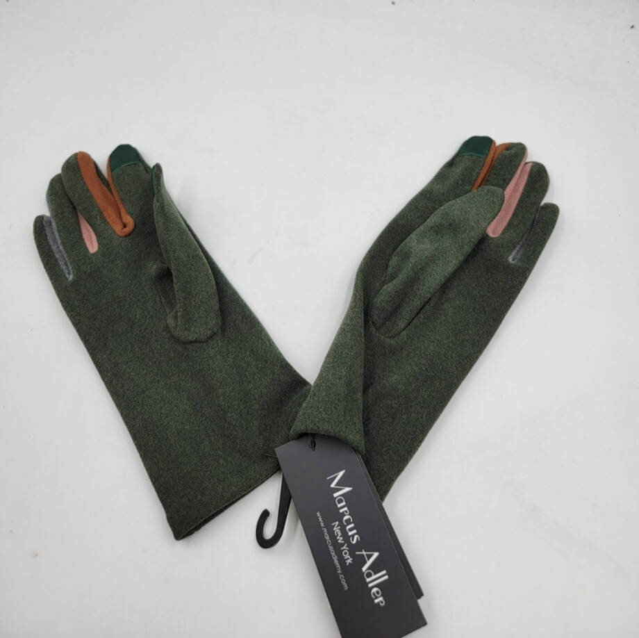 Marcus Adler Finger Pop Color Jersey Touchscreen Glove Women's One Size Olive