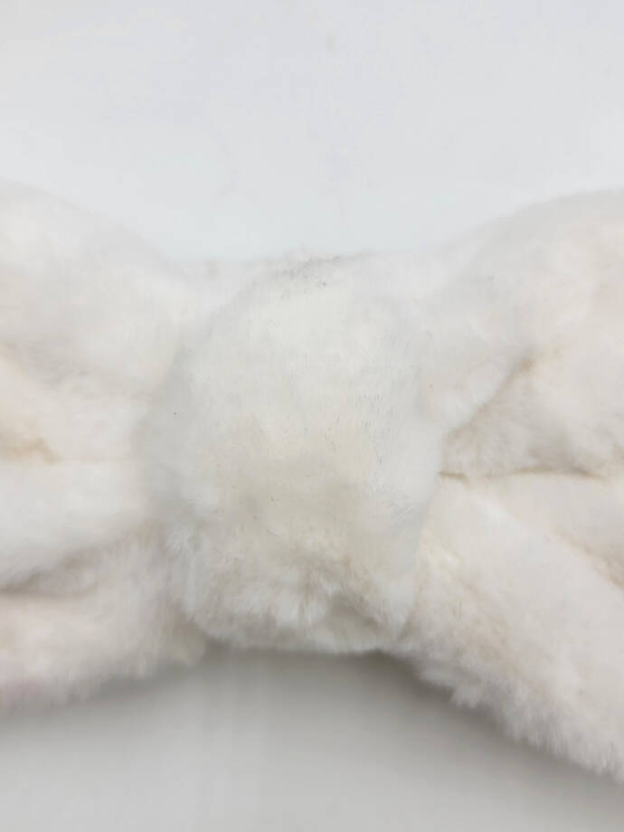 I.N.C. International Concepts Faux-Fur Bow Headband Women's White