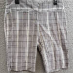 GUESS JEANS Plaid Pattern Shorts Men's 29 Gray Zip Fly W/ Hook & Bar Closure