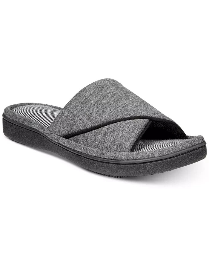 Isotoner Signature Jersey Nicole Memory Foam Slide Women's 9.5-10 Black