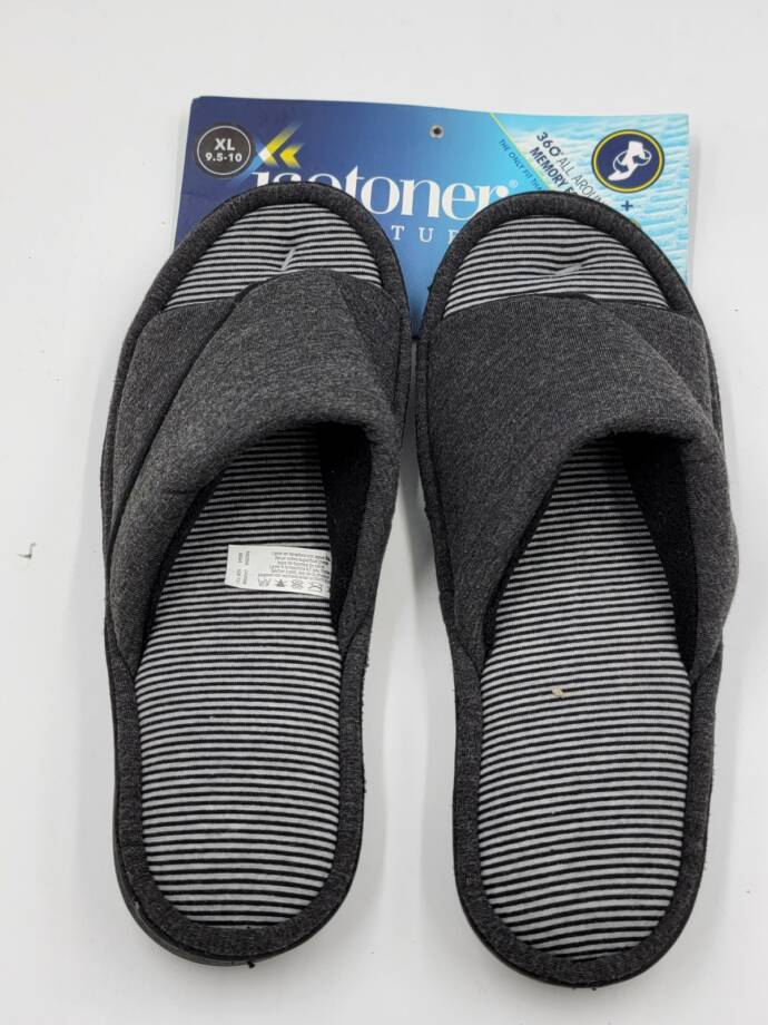 Isotoner Signature Jersey Nicole Memory Foam Slide Women's 9.5-10 Black