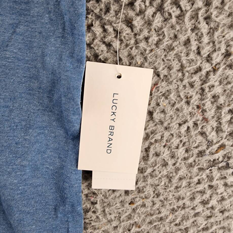 Lucky Brand Short Sleeve Graphic Tee Little Boy's 7 Blue Crewneck Pullover