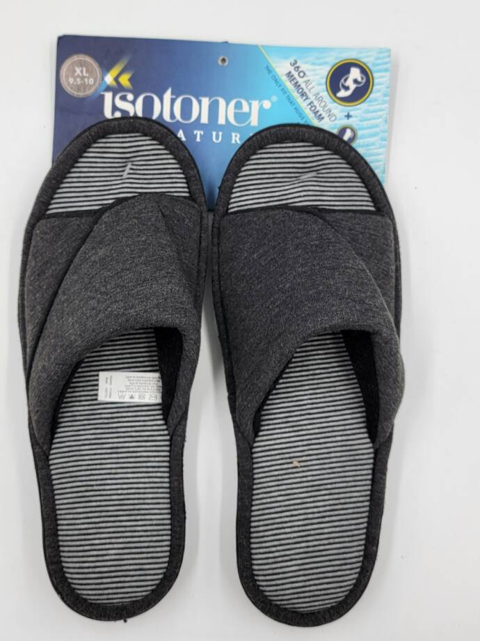 Isotoner Signature Jersey Nicole Memory Foam Slide Women's 9.5-10 Black