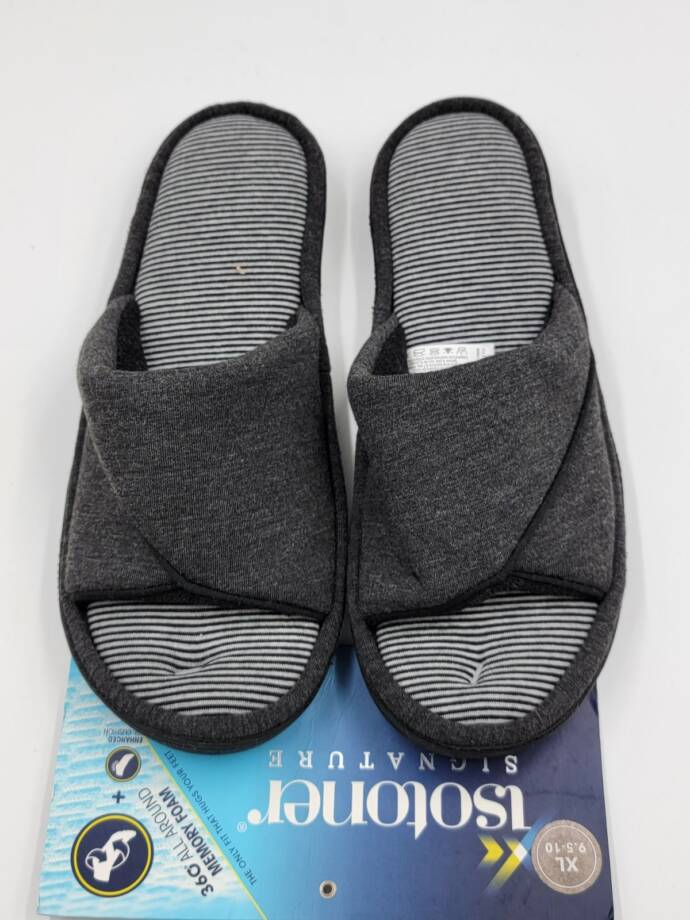 Isotoner Signature Jersey Nicole Memory Foam Slide Women's 9.5-10 Black