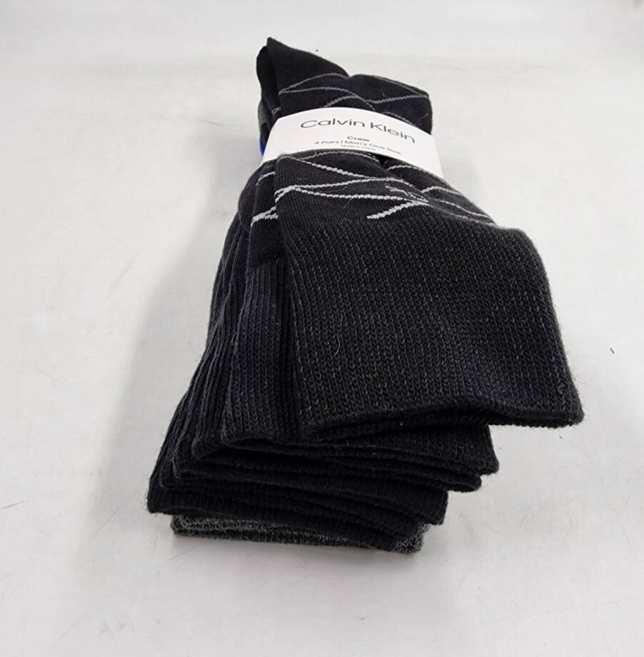 Calvin Klein Cotton Blend 4 Pack Crew Socks Men's One Size Multicolor