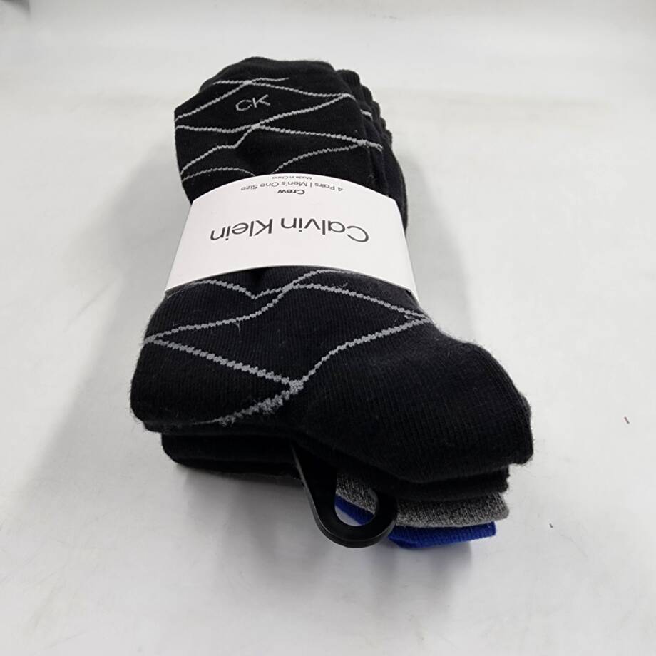 Calvin Klein Cotton Blend 4 Pack Crew Socks Men's One Size Multicolor