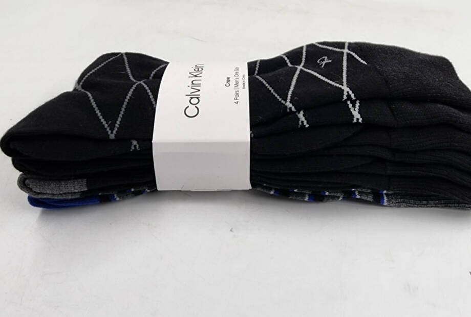 Calvin Klein Cotton Blend 4 Pack Crew Socks Men's One Size Multicolor