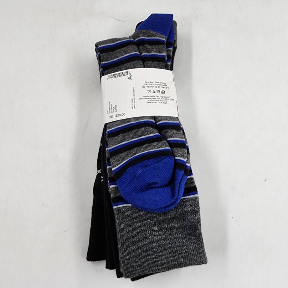 Calvin Klein Cotton Blend 4 Pack Crew Socks Men's One Size Multicolor