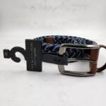 The Men's Store at Bloomingdales Stretch Webbing Belt 42 Blue Multi Single-Prong
