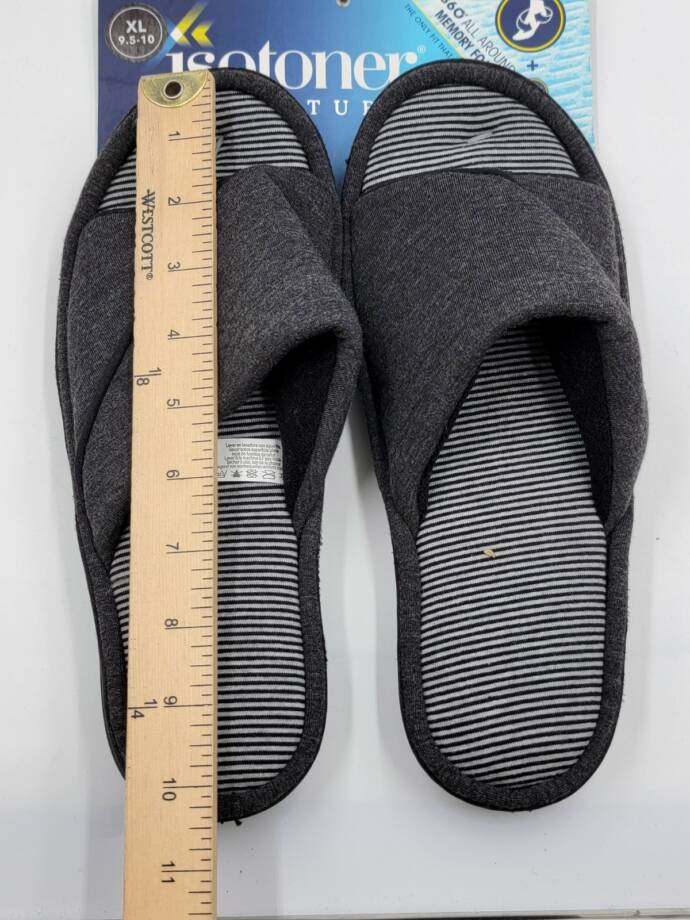 Isotoner Signature Jersey Nicole Memory Foam Slide Women's 9.5-10 Black