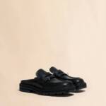 Marni Sabot Penny Loafer Mules Men's 41/8US Black Stitched Moc Square Toe SlipOn