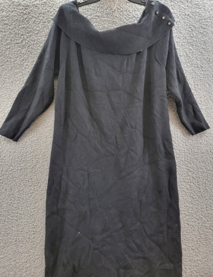 Jessica Simpson Plus Aaryn Rib-Knit Off The Shoulder Dress Women's 3X Black