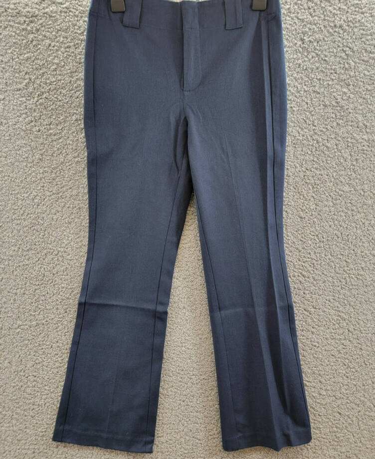 NIC+ZOE Demi Boot Ankle Plaza Pants Women's 2 Dark Indigo Zip Hook & Bar Closure