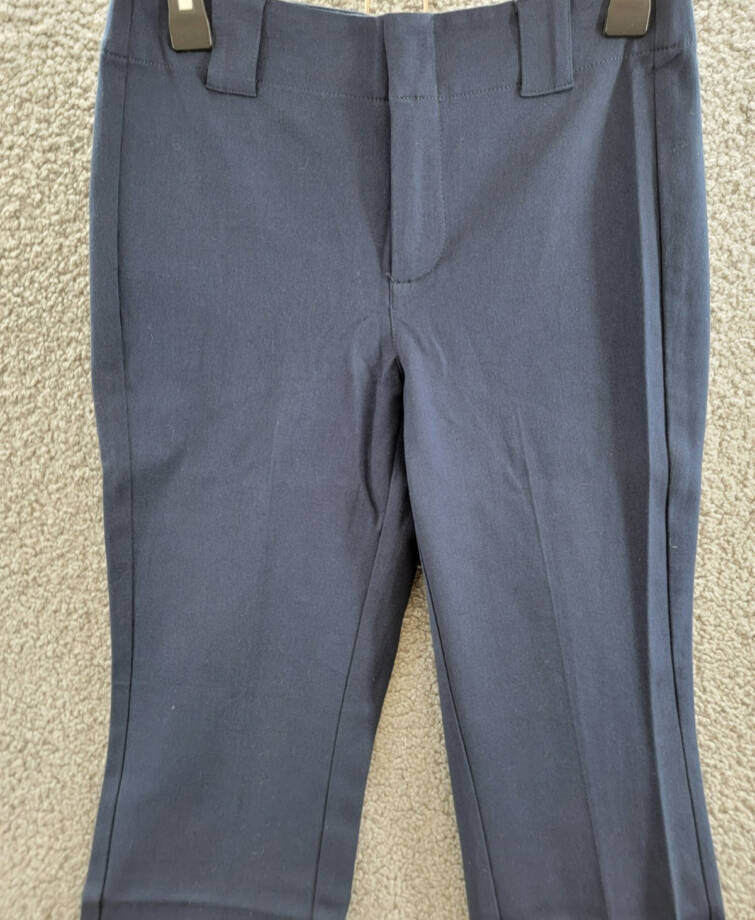 NIC+ZOE Demi Boot Ankle Plaza Pants Women's 2 Dark Indigo Zip Hook & Bar Closure