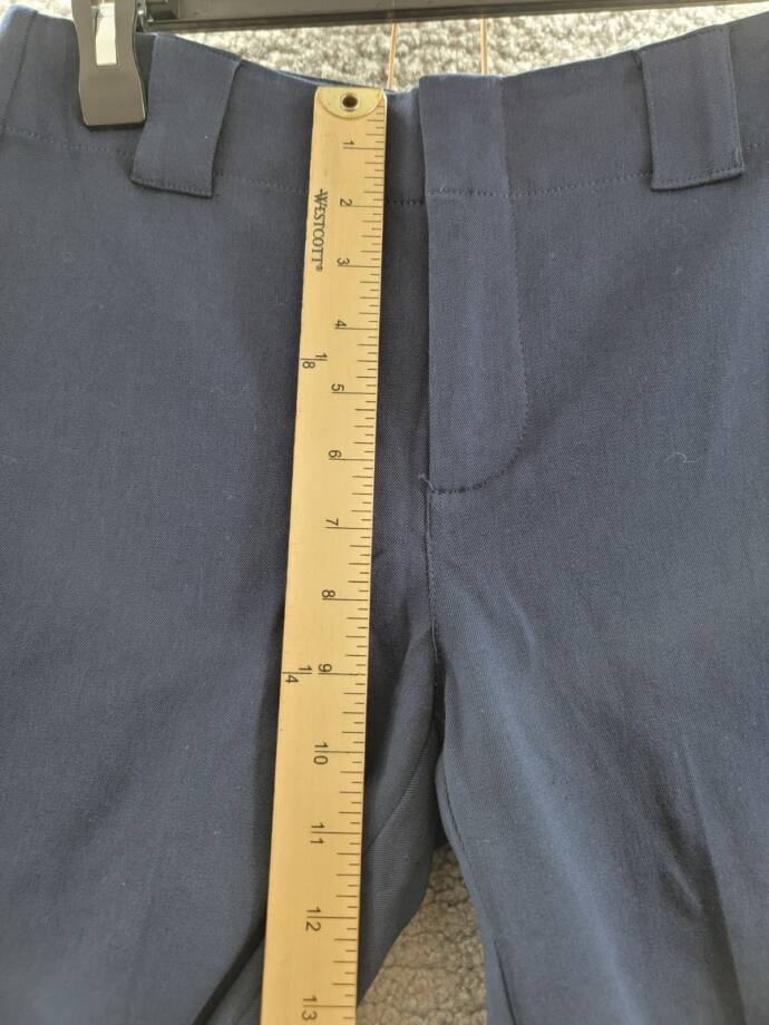 NIC+ZOE Demi Boot Ankle Plaza Pants Women's 2 Dark Indigo Zip Hook & Bar Closure