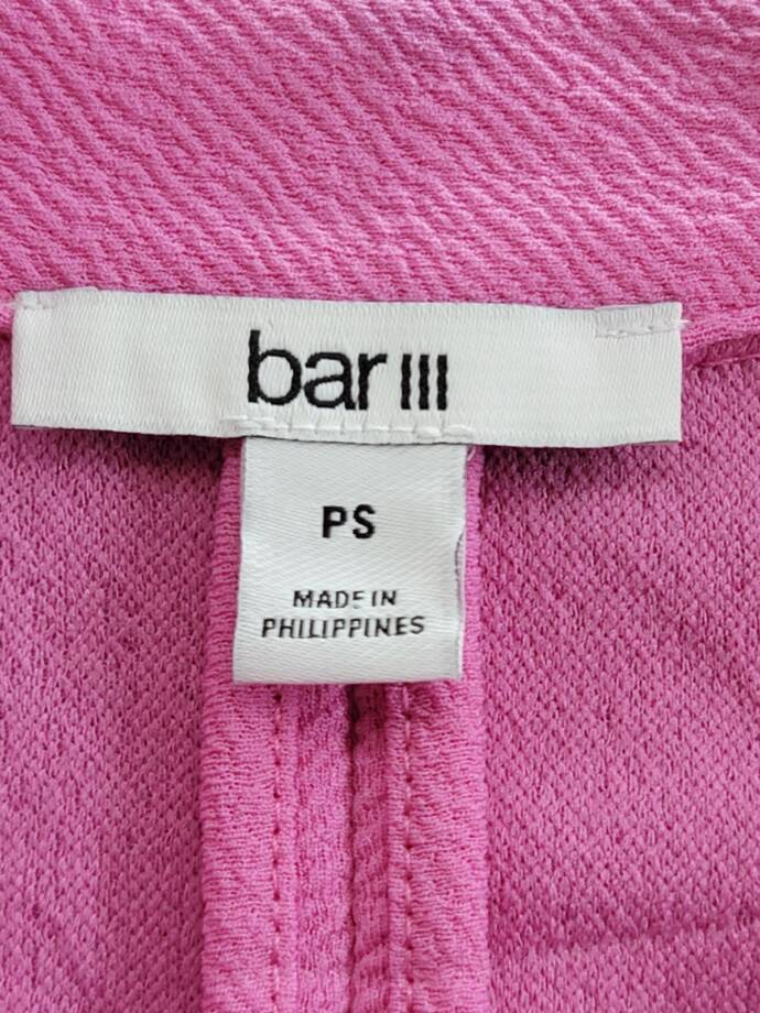 Bar III Petite 3/4-Sleeve Shawl-Collar Blazer Women's PS Wild Pink Open Front