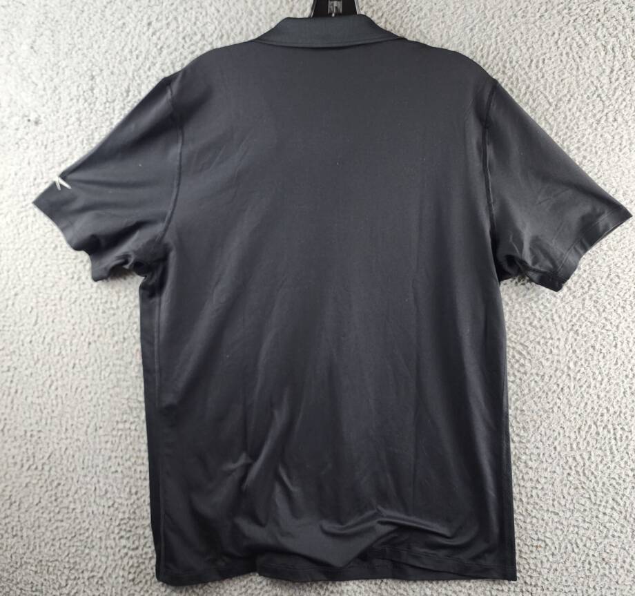 Reebok Short Sleeve Performance Training Polo Shirt Men's M Black Pullover